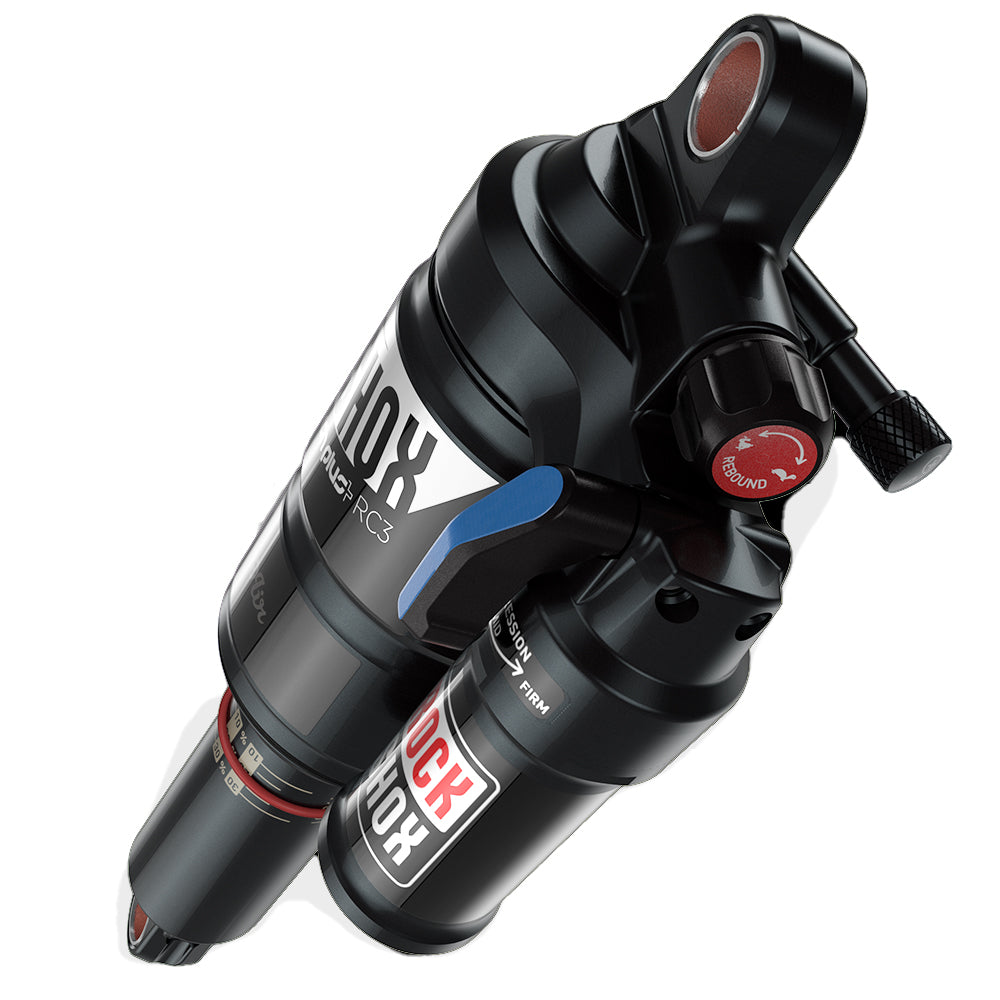 RockShox Rear Shock Monarch Plus RC3 (197mm x 48mm / 7.75" x 1.9") Auto Sag, Medium Rebound / Medium Compression, Fast Black / SBC Shock Block - (Includes Mounting Hardware) 2016 - 2017 Stump Jumper 27.5" / 29" B3, Rhyme 27 / 27+
