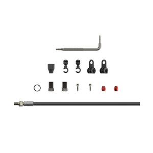 SRAM Disc Brake Hydraulic Hose Kit - Threaded Inline Crimp 2000mm Black (Includes Crimp, Fittings) - Elixir 5 / 7 / 9 / R / CR / X0, Guide RSC (A1),Guide R / RS (A1), DB5, Level TL / BRZ
